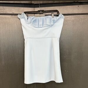 French Connection Strapless Light Blue Dress